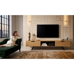 Szafka RTV-39 Drewno Lite Dąb Loft Lakier Rozmiary od 100 cm do 200 cm PREMIUM